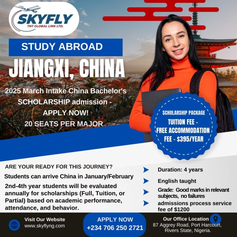 2025 March Intake – China Bachelor’s Scholarship Admission